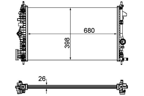 Su Radyatörü  Opel Insignia A Country Tourer (2013->)  MAHLE CR 1103 000P