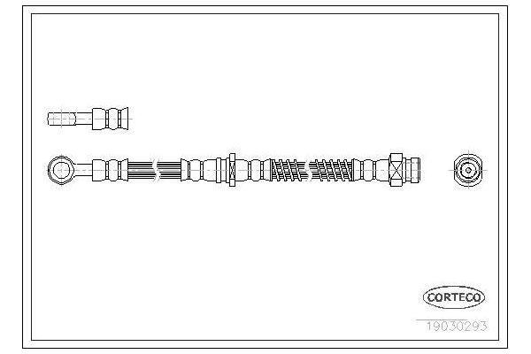 Fren Hortumu Ön Sağ veya Sol Volvo S40 Sedan (09.1995->)  MGA 51810