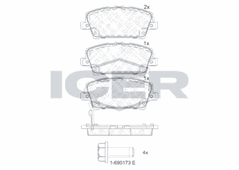 Fren Disk Balata Ön AYD 60290A  45022SMGE00 45022-SMG-E00 45022SMGE01 45022-SMG-E01 45022SMGE50 45022-SMG-E50 45022SMGE51 45022-SMG-E51 45022SNCE00 45022-SNC-E00