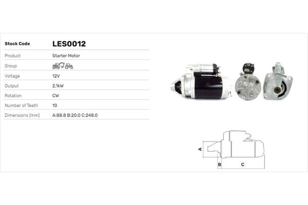 Marş Dinamosu  LUCAS ELEKTRIK LES0012
