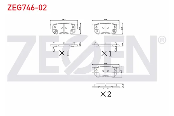 Fren Disk Balata Arka Hyundai Sonata (EF)(1999->)  ZEGEN ZEG746-02