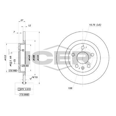 Fren Disk Ayna Arka Sağ ve Sol BRAXIS AE0984