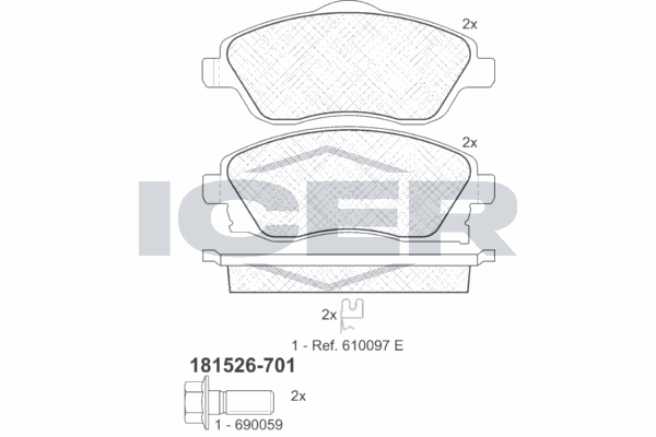 Fren Disk Balata Ön Opel Combo (Corsa C)(2001->)  CARRINGO 55023
