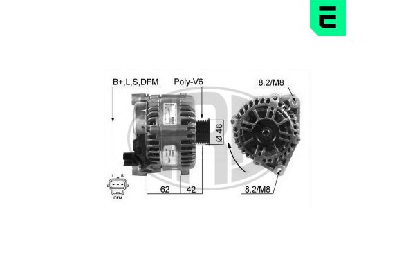 Alternatör  Ford Tourneo Connect (TC7)(2002->)  ERA 210364A