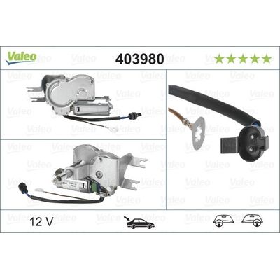 Silecek Mekanizma Motoru Arka Opel Corsa B (03.1997->)  VALEO 403980