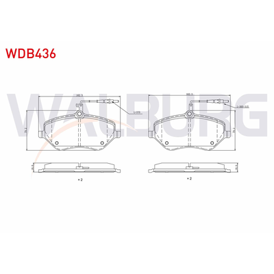 Fren Disk Balata Ön Citroen C6 (09.2005->)  WALBURG WDB436