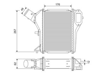 Turbo Radyatörü  VALEO 822922  19710R5ZG01 19710-R5Z-G01 19710R5ZG011 19710-R5Z-G011
