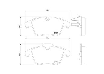 Fren Disk Balata Ön MAGNETI MARELLI 363700461106  1624233980 1609253180 1610103880 1617283280 1619790280 1647862980 425403 425424 4254A7 E172294 425438 1610103780 1647862880 1647863280 1647863380