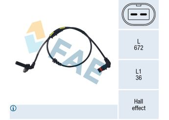 Abs Sensörü Ön Sağ TRW GBS2691  2129053403 A2129053403 212 905 34 03 A 212 905 34 03