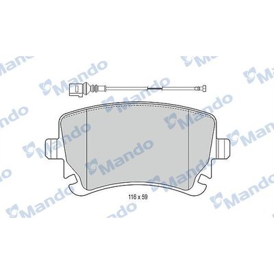 Fren Disk Balata Arka Audi S8 (4E)(06.2006->)  MANDO MBF015195