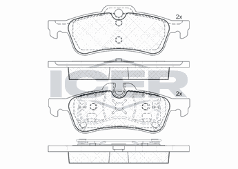 Fren Disk Balata Arka AYD 60553A  34216770252 34211503077 34 21 1 503 077 34212166621 34 21 2 166 621 34216761288 34 21 6 761 288 34216762871 34 21 6 762 871 34 21 6 770 252