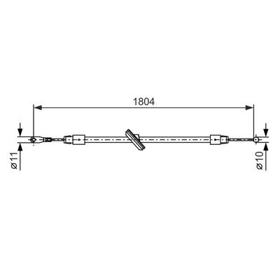 El Fren Teli Ön Sağ veya Sol BOSCH 1 987 482 380