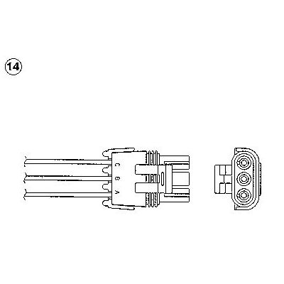 Oksijen (Lambda) Sensörü  Opel Monza A (1978->)  NGK 96121