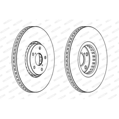 Fren Disk Ayna Ön Sağ ve Sol Lexus RC (2014->)  FERODO DDF1957LC-1
