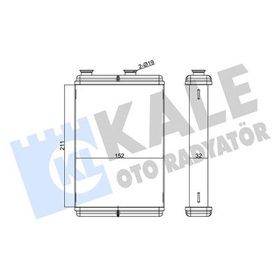 Kalorifer Radyatörü  Lancia Ypsilon (101)(09.2003->2012)  KALE 346365