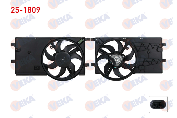 Radyatör Fan ve Motoru  Citroen Nemo (03.2008->)  VEKA 25-1809
