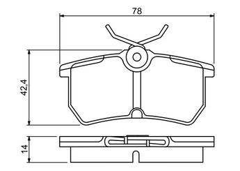 Fren Disk Balata Arka BOSCH 0 986 495 227  98AB2M008BA MEC1BJ2M008AA 1075565 1107698 1425407 1810990 1848556 98AB2M008-BA 98AX2M008BA 98AX2M008BB