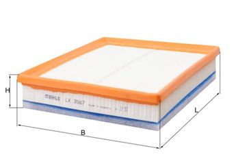 Hava Filtresi  MAHLE LX 3987  9802348680 1638027780 3639671 SU001A3798