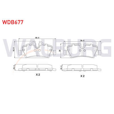 Fren Disk Balata Arka MINI Cabrio (F57)(2015->)  WALBURG WDB677