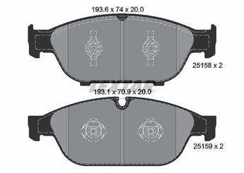 Fren Disk Balata Ön TEXTAR 2515802  4H0698151G 4G0698151R 4G0698151G 4H0698151D 4G0698151AJ 4G0698151B 4G0698151M 4G0698151S