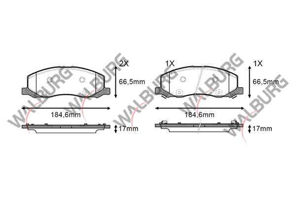 Fren Disk Balata Ön Opel Insignia A (2008->)  WALBURG WDB535