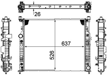 Su Radyatörü  MAHLE CR 1705 000P  17700 52D10 52D11 2515000103 2515000303 2515000503 2515000703 A2515000103 A 251 500 01 03 A2515000303 A 251 500 03 03 A2515000503 A 251 500 05 03 A2515000703 A 251 500 07 03