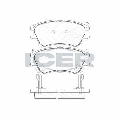 Fren Disk Balata Ön Hyundai Atos (EM)(2004->)  MAGNETI MARELLI 323700014900