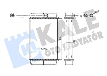 Kalorifer Radyatörü  EUROCRAFT EU F24175-009  E4RH18476AA 1628392 1628214 1655910 73VBK328BA 78VB18N261BA 89VW18476BA D89VW18476BA