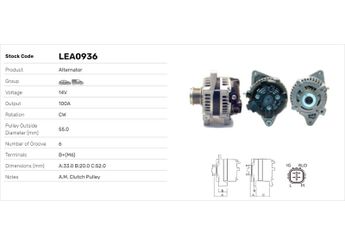 Alternatör  LUCAS ELEKTRIK LEA0936  LEA0936 270600T050 27060-0T050 270600T051 27060-0T051 270600T090 27060-0T090 270600T091 27060-0T091 270600T180 27060-0T180 270600T181 27060-0T181 2706037020 27060-37020 2706037050 27060-37050 2706037051 27060-37051