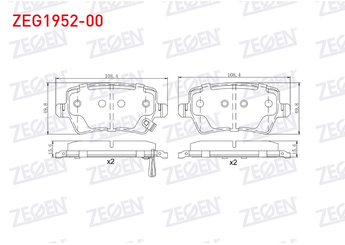 Fren Disk Balata Arka ZEGEN ZEG1952-00  