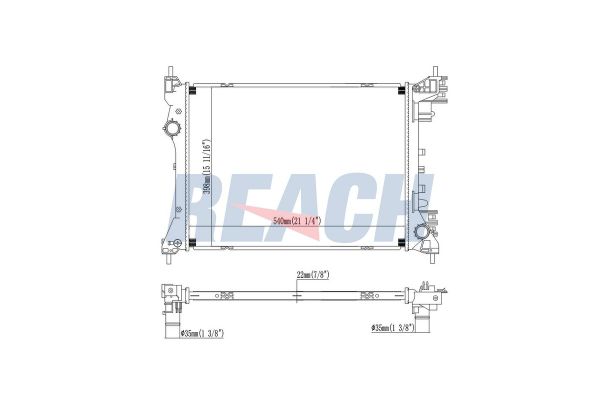 Su Radyatörü  Alfa Romeo MiTo (145)(2008->)  ORİS BHY003022
