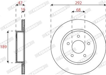 Fren Disk Ayna Arka Sağ ve Sol FERODO DDF2786C  432064CE0A 2N0615301A 2N0615301D 432066RA0A 432066RN0A D32064CE0A 432064423R
