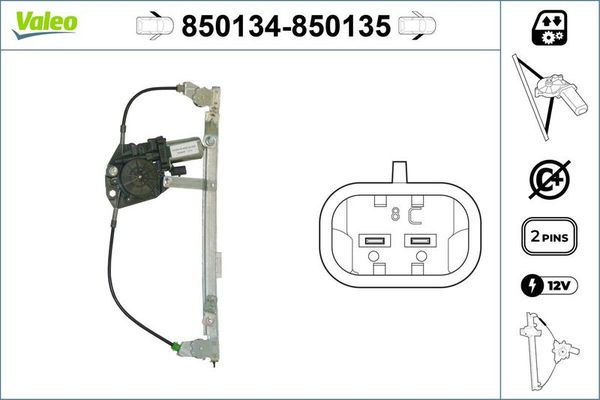 Cam Krikosu Ön Sol Fiat Uno (146)(11.1989->)  VALEO 850134