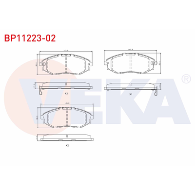 Fren Disk Balata Ön Chevrolet Epica (2006->)  VEKA BP11223-02