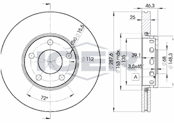 Fren Disk Ayna Ön Sağ ve Sol MGA 50211  8E0615301Q 4A0615301C 4A0 615 301 C 8E0 615 301 Q 4A0615301D 4A0 615 301 D 4A0615301E 4A0 615 301 E