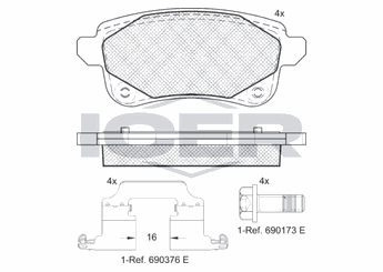 Fren Disk Balata Arka KALE BALATA 22356 159 14 ANS  440608235R 440602652R 44 06 026 52R 440606082R 44 06 060 82R 44 06 082 35R