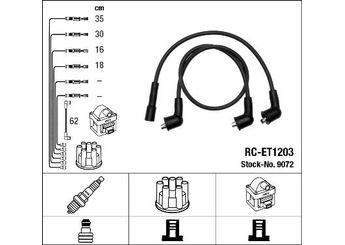 Buji Kablosu  NGK 9072  9091921327 90919-21327