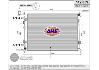 Su Radyatörü  RADISEN RR 67076  253101H050 253102H050 253101H060 253101H000 253101H010 253102H000 253102H010 253102H060 253102R000 253102R010