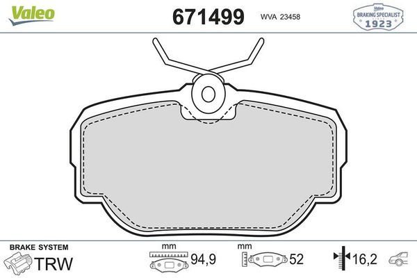 Fren Disk Balata Arka Land Rover Discovery (LT)(01.1999->)  VALEO 671499