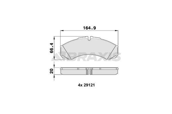 Fren Disk Balata Ön Iveco Daily Şasi (Kasasız)(1999->)  BRAXIS AA0149