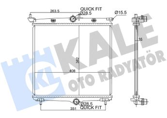 Su Radyatörü  KALE 363905  YS618K218DA YS61 8K218 DA 9825332380 1663937680