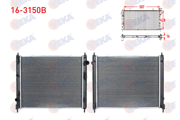 Su Radyatörü  Nissan Juke (F15E)(06.2010->)  VEKA 16-3150B