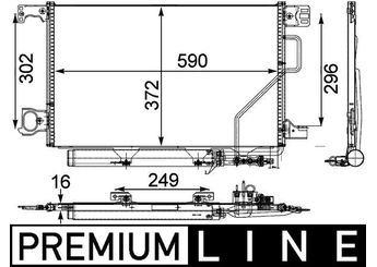Klima Radyatörü  MAHLE AC 450 000P  A2035002154 2035002153 203 500 21 53 2035002154 A2035002153 A 203 500 21 53 A 203 500 21 54