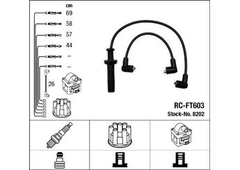 Buji Kablosu  NGK 8202  7608770 76 08 77 0 7661948 76 61 94 8