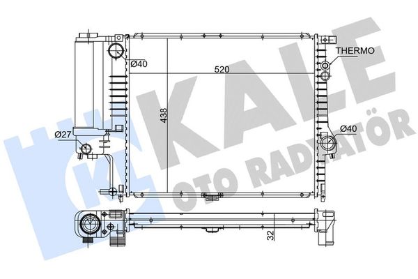 Su Radyatörü  BMW 5 Serisi Touring (E39)(1997->)  KALE 354700