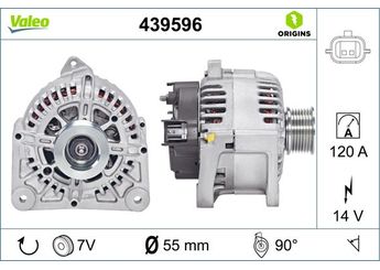 Alternatör  VALEO 439596  8200623231 8200718724 231000646R 8200429905 8200518409 8200538817 8200660043