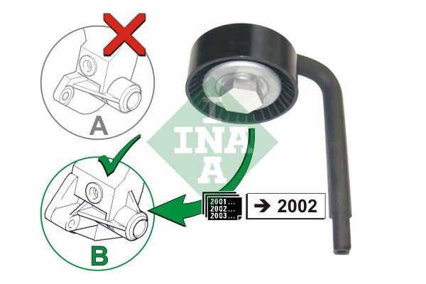 Vantilatör Kayış Gergi Rulmanı  BMW X5 Serisi (E53)(2000->)  INA 531 0790 10