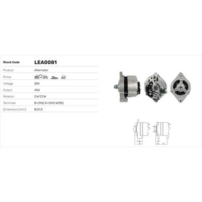 Alternatör  LUCAS ELEKTRIK LEA0081