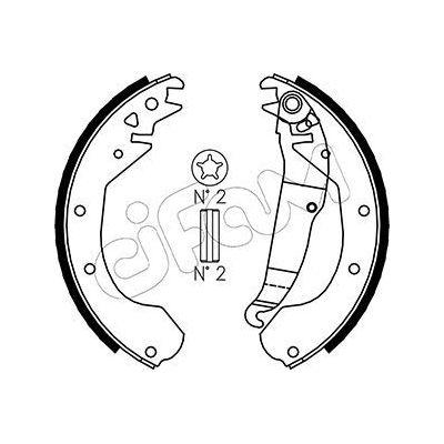 Fren Pabuçlu Balata Arka Opel Combo (Corsa B)(1993->)  CIFAM 153-306