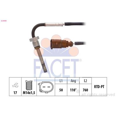 Egzoz Sıcaklık Sensörü  Volkswagen T5 Transporter Kamyonet (7F)(09.2009->2015)  GVA 5375061